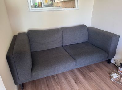 Large two seater sofa couch - Ikea Nockeby - grey blue 2 seat