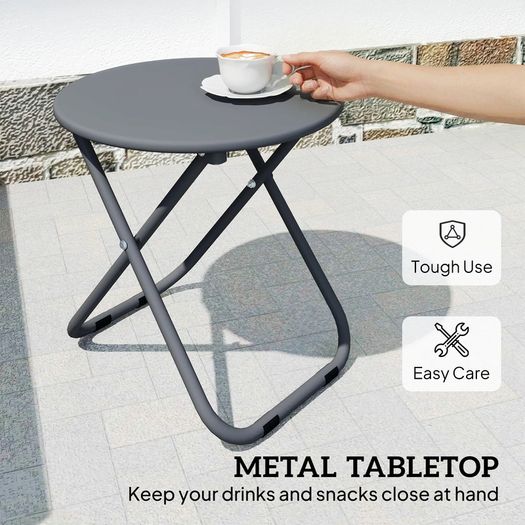 Patio Bistro Set Folding Patio Furniture Set with 2 Chairs and Table
