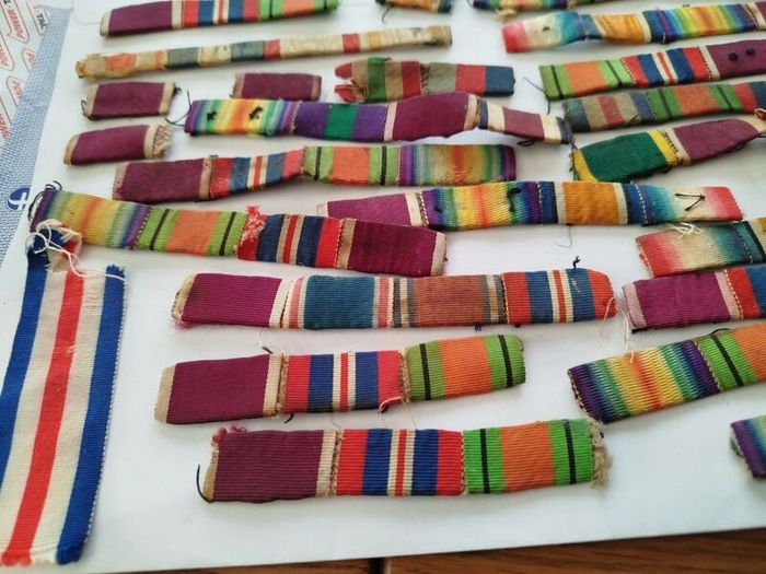 Job Lot of Vintage Military Medal Ribbon Bars (WWI & WWII Allied)