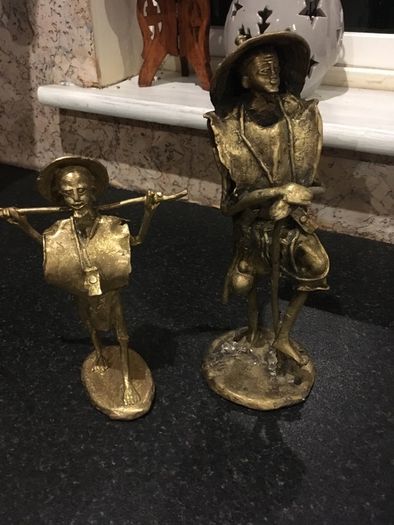 Metal statues, ornaments