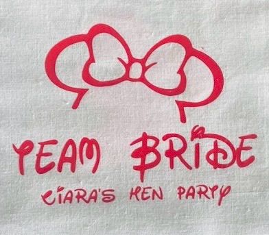 Disney Hen Party DIY iron on decal.