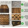 CLICK-DECK Hardwood Decking Tiles | Patio, Balcony, Concrete, Hot Tub Deck Tiles | 30x30cm Square Image 4