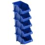 50 pcs Stackable Storage Bins 200x300x130 mm Blue Image 3