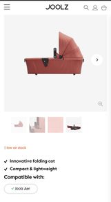 Joolz Aer 1 foldable bassinet