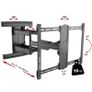 Tv Wall Mount Bracket Tilt Swivel Long Arm 37-80" Image 2