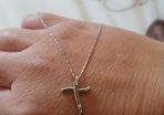 White gold 9ct Diamond Cross