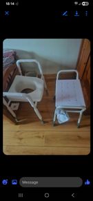 Shower chair and toilet frame adjustable