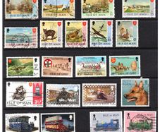 1971-99 Isle of Man Used Stamps on stock card and pages. Definitives, Postage Dues and Commemorative (full and part set) used.On 6 pages