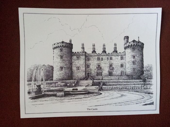 Vintage Kilkenny Castle print by Paraic Doyle limited edition
