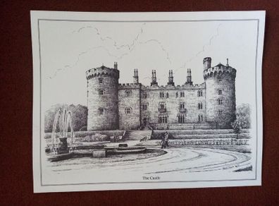 Vintage Kilkenny Castle print by Paraic Doyle limited edition