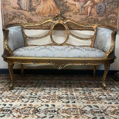 Gorgeous French Gilt Wood Settee.
