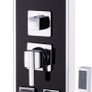 Shower Panel Unit Glass 18x42.1x120 cm Black Image 5