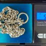 Heavy 925 Silver T-bar necklace & Heart bracelet 74.45 grams total weight Image 6
