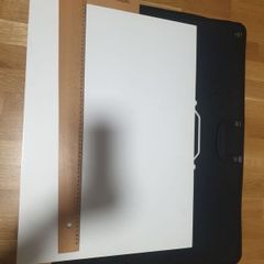 Portfolio case, drawing board and T square