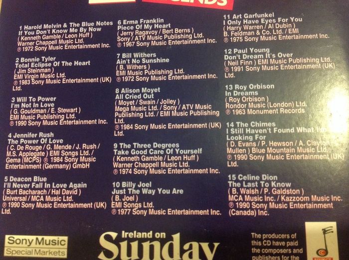 Love Legends.  CD compilation.