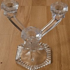 Candle Holder/3 Arm Candeleabra 24% Lead Crystal