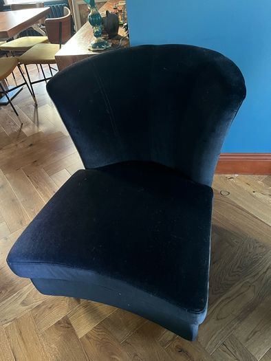 Black Velvet Accent Chair