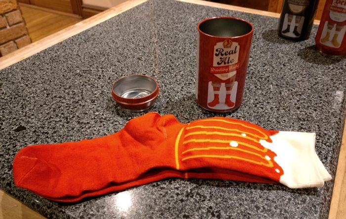 Drinking Socks In A Tin/can (brand New).