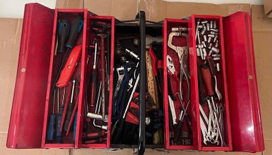 Tool box with tools