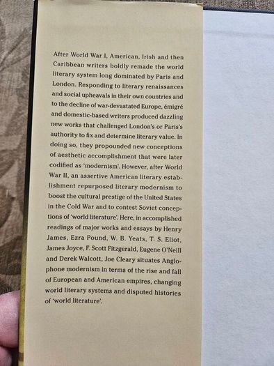 Modernism, Empire, World Literature.  Byjoe Cleary. Signed First Edition Hardback With Dustjacket In Good Condition.  See Photos For Same.