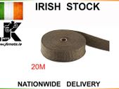 20m Titanium Exhaust Heat Wrap Exhaust Manifold Gold High Temp Insulating Tape