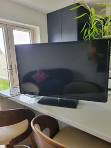 Toshiba TV + Apple TV Device.