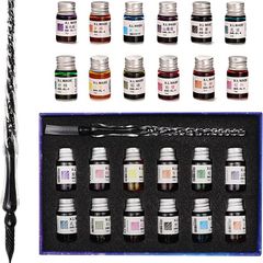 Glass Pen Set Calligraphy Dip Pens,12 Colorful Inks,Caligraphy Sets for Art, Writing, Signature, Decoration, Gift MULTIPLE DESIGNS AVAILABLE, SEE PHOTOS (FREE POSTAGE)