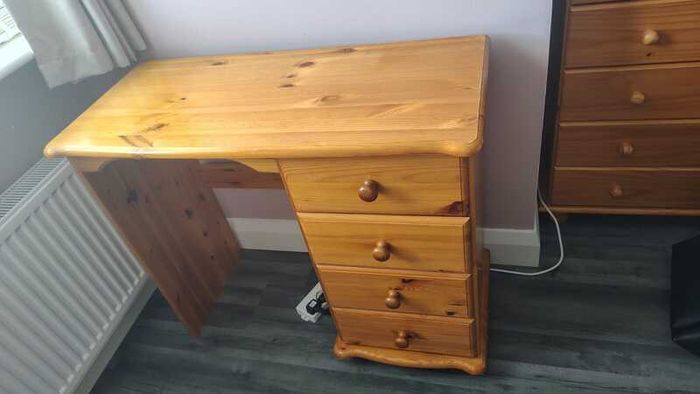 Sol Pine Wooden Desk