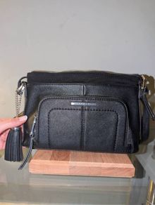 Jenny Fairy Black Crossbody Shoulder Bag with Tassel