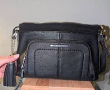 Jenny Fairy Black Crossbody Shoulder Bag with Tassel