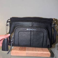 Jenny Fairy Black Crossbody Shoulder Bag with Tassel