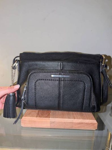 Jenny Fairy Black Crossbody Shoulder Bag with Tassel