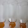 Set of 6 Vintage Amber Bubble Stem Champagne Glass Flutes 18.5cm Image 8