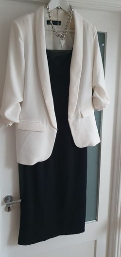 H&M black sheer panel's midi with side split Sz 12 - Bnwt Rrp 39.99