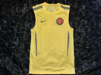 Manchester United neon training vest jersey sleeveless 2010 2011