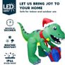 152CM Dinosaur Christmas Inflatable Decoration, Blow Up Dino Inflatable Build-in LEDs Light Up Giant Christmas Yard Decor for Xmas Holiday Outdoor Garden Decoration Image 3