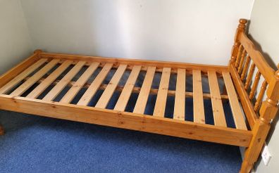 Good Sturdy Single Wooden Bed Frame - Can Deliver