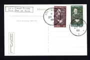 1968 Ireland Centenary of the Birth of James Connolly Commemorative Stamps Hibernian Postcard First Day Cover (FDC) with Ath Luain (Athlone) cancel