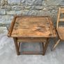 Solid oak French Provincial Farmhouse Side Table. Image 8