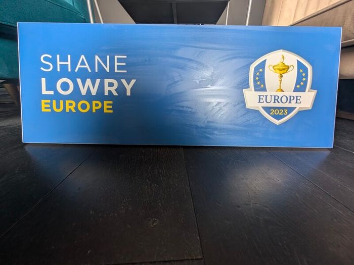 Ryder Cup Memorabilia - Practice Area Sign Shane Lowry