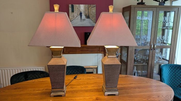 Designer Tuscan Table Lamps x 2