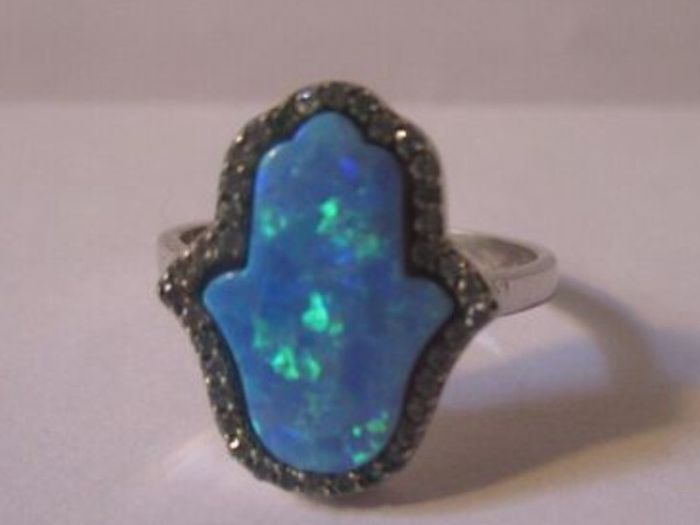 Opal Sterling Silver Ring