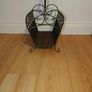 Antique iron and wicker magazine rack. Vintage antique magazine rack. Image 4