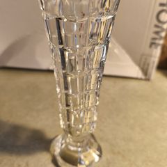 Lead Crystal Bud Vase from Cristal de arques in geometric pattern