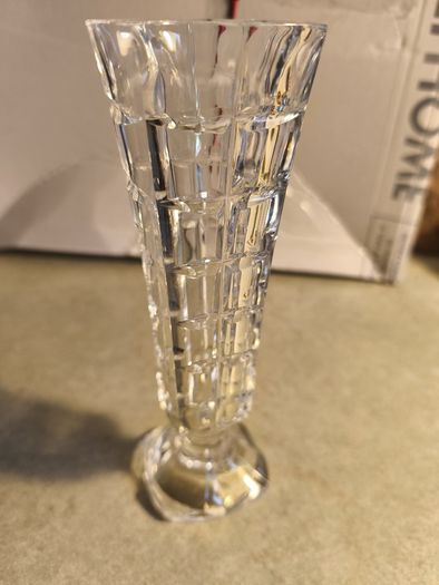 Lead Crystal Bud Vase from Cristal de arques in geometric pattern