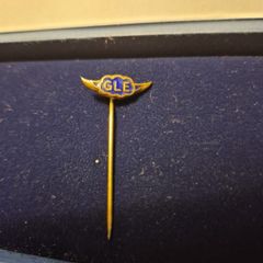 Vintage RAOB Order of Buffaloe Lapel Tie Stick Pin Badge Blue Enamel