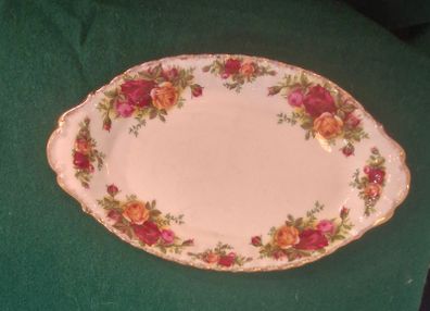 Old country roses oval plate
