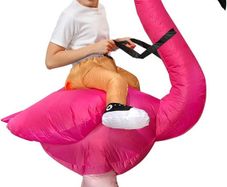 Inflatable Flamingo Costume Fancy Dress for Adult