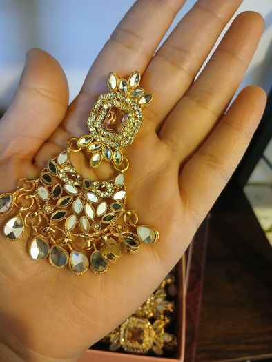 Mirror work indian jewellery set