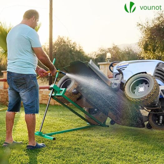 Ride on Mower Jack Lift, Telescopic Maintenance Jack for Lawn mowers and Garden Tractors, Weight Capacity 400kg, Green